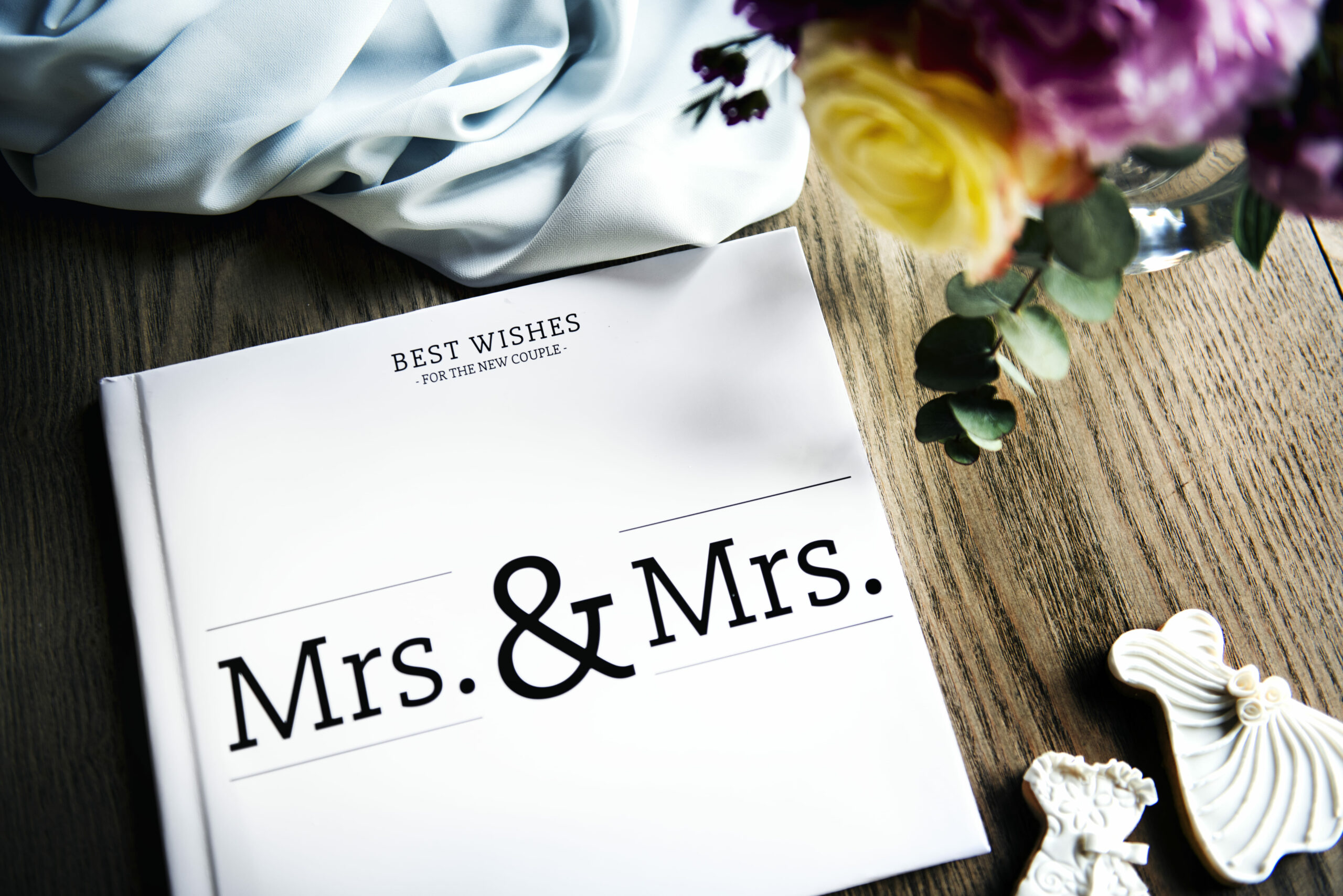 Mrs and Mrs book - Lesbian wedding celebration